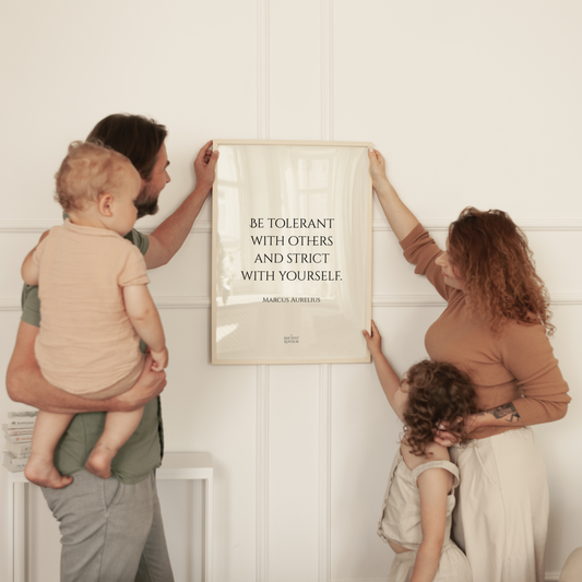 Be tolerant with others and strict with yourself. – Stoicism Poster, Stoic Wall Art, Marcus Aurelius Quote Print