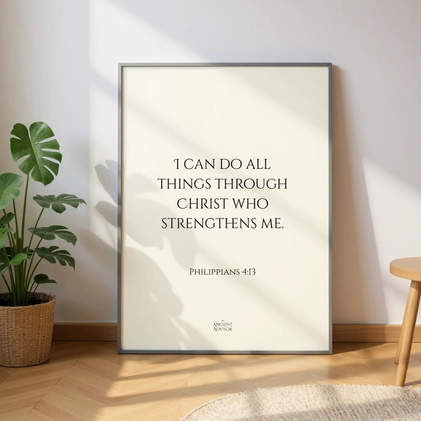 I can do all things through Christ who strengthens me – Inspirational Poster, Religious Wall Art, Philippians 4:13 poster
