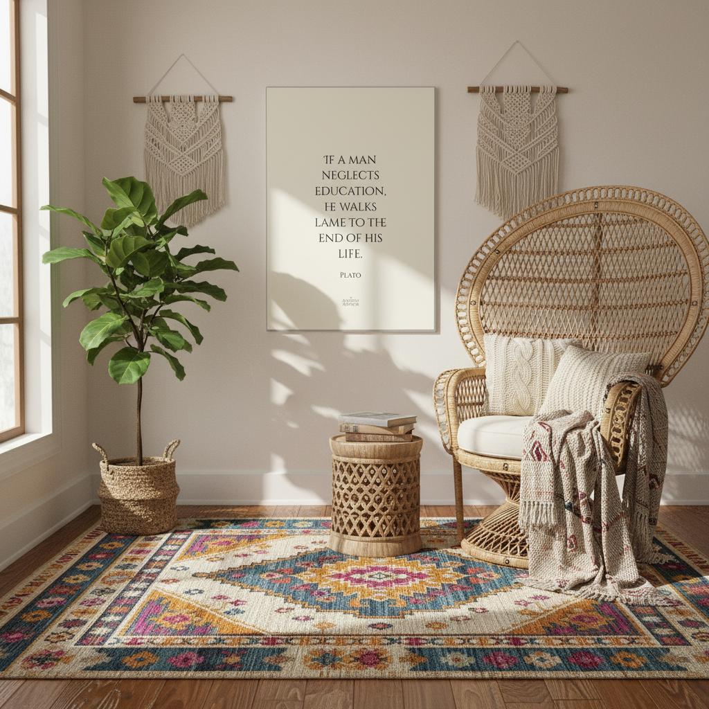 If a man neglects education he walks lame... Inspirational Plato poster