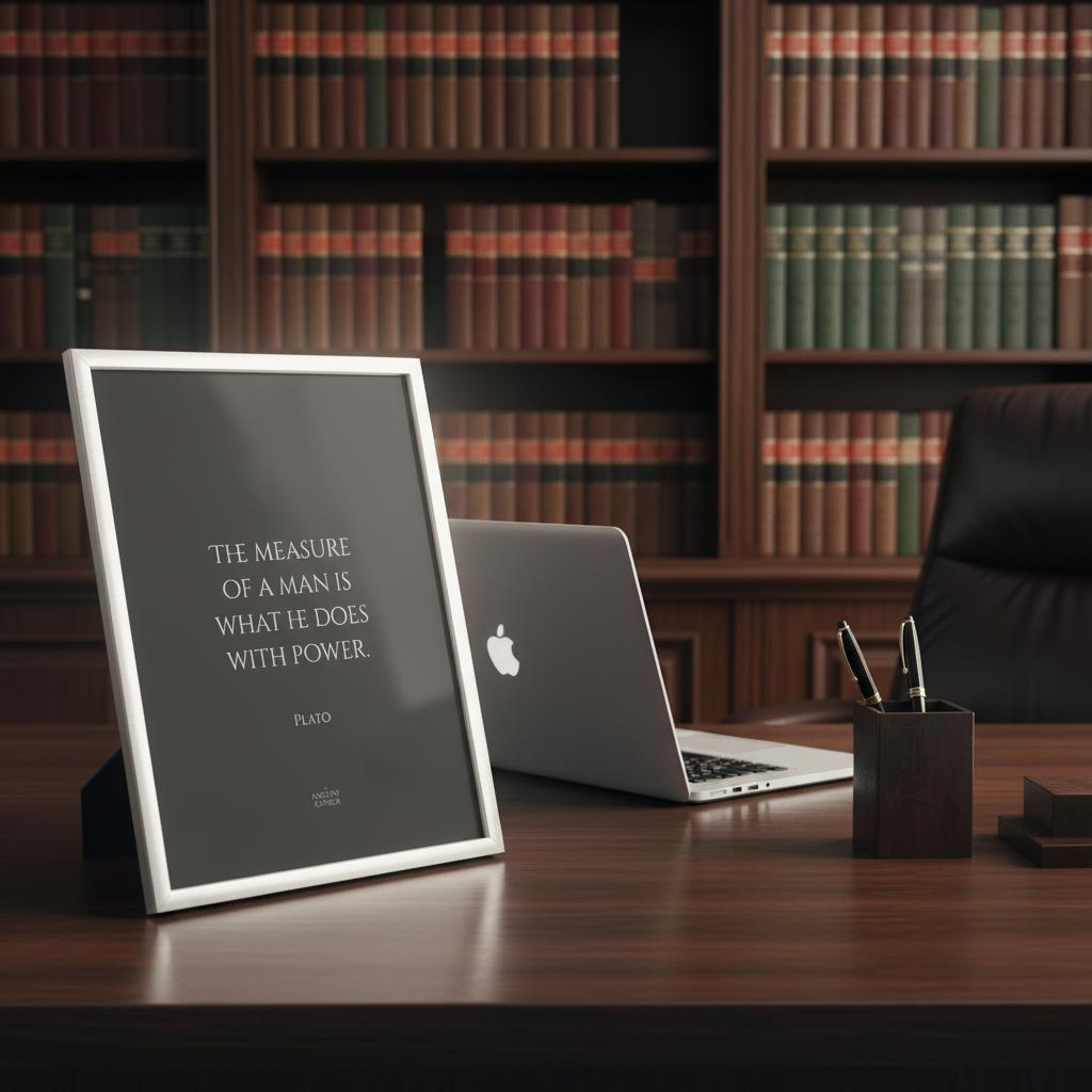 The measure of a man is what he does with power - Inspirational quote Plato poster