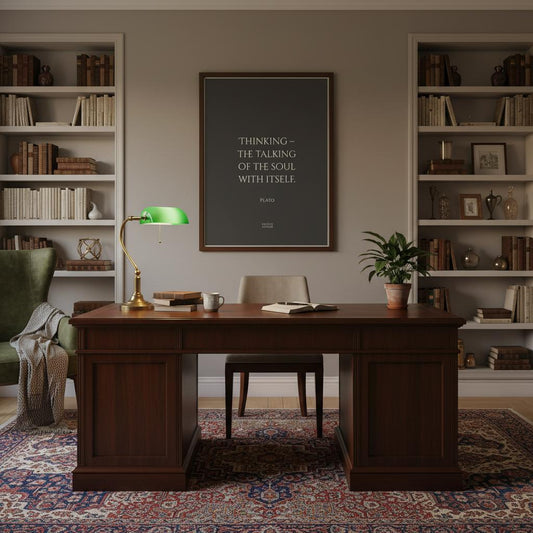 Thinking - the talking of the soul with itself. Inspirational Plato quote poster