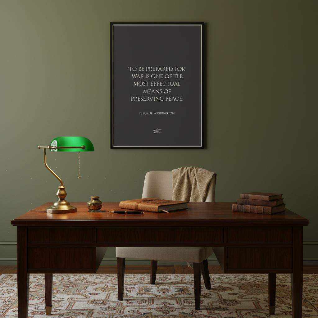 To be prepared for war... inspirational George Washington poster quote