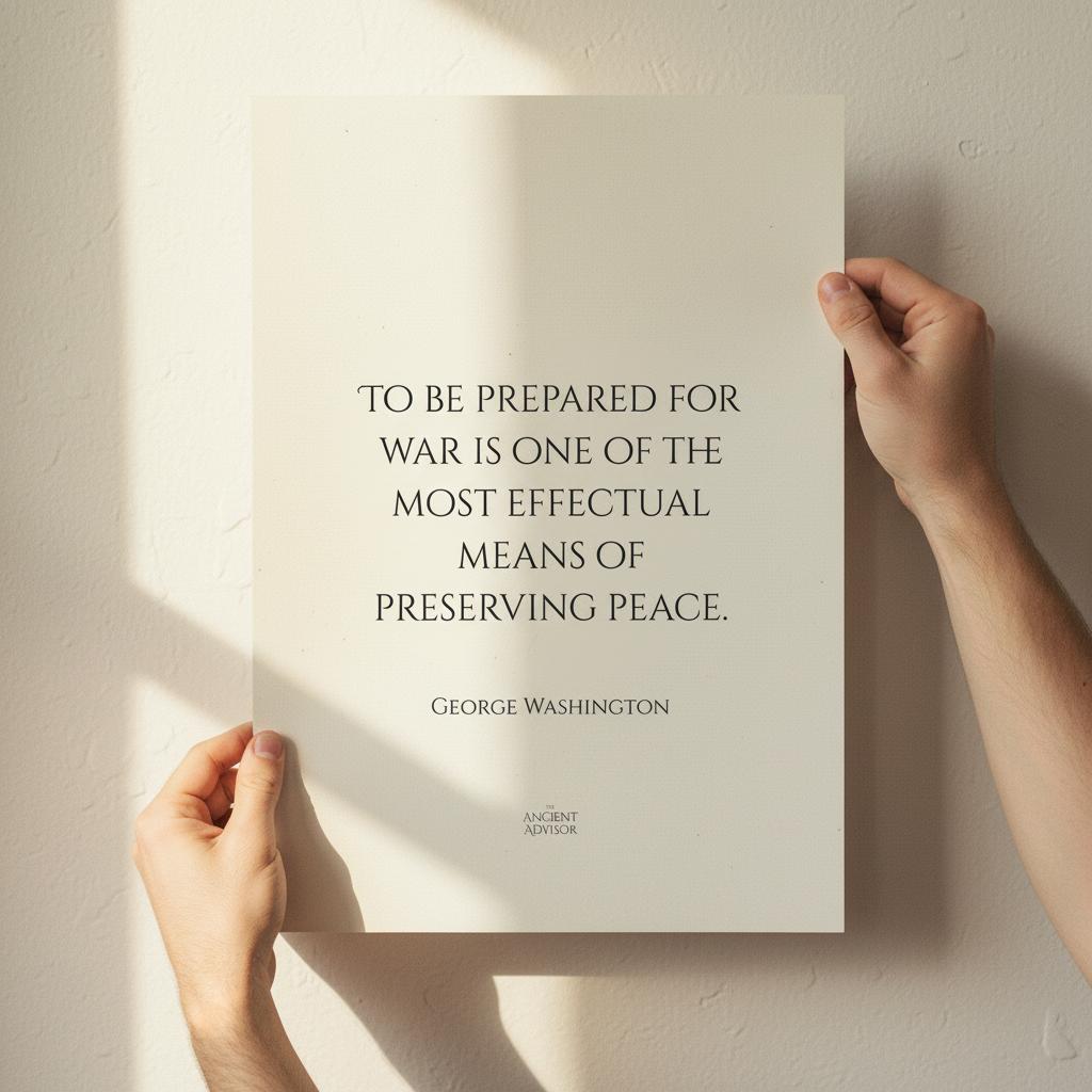 To be prepared for war... inspirational George Washington poster quote