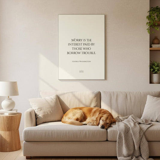 Worry is the interest paid by those who borrow trouble... George Washington poster quote