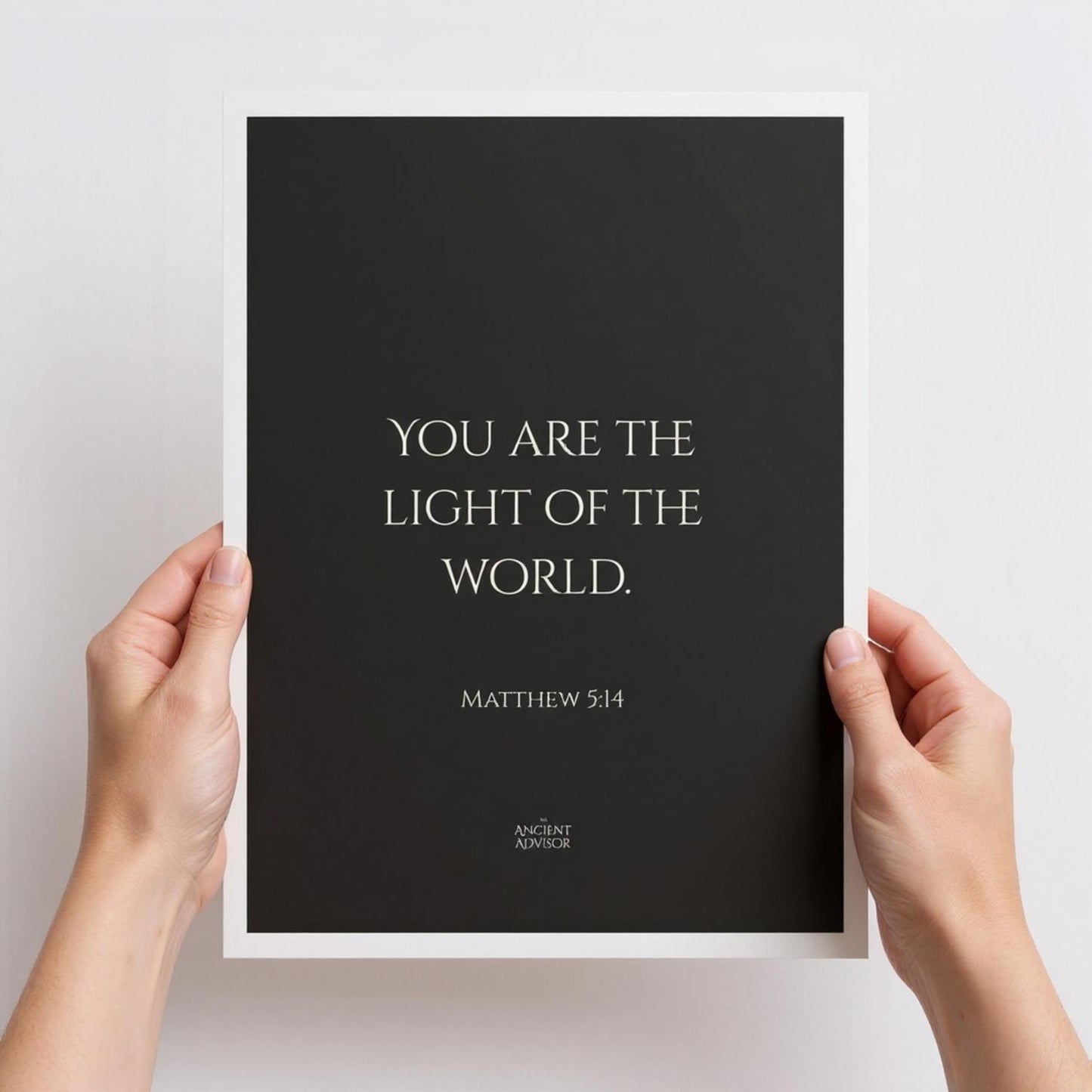 You are the light of the world – Inspirational Bible verse poster, Matthew 5:14