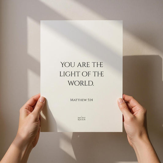 You are the light of the world – Inspirational Bible verse poster, Matthew 5:14