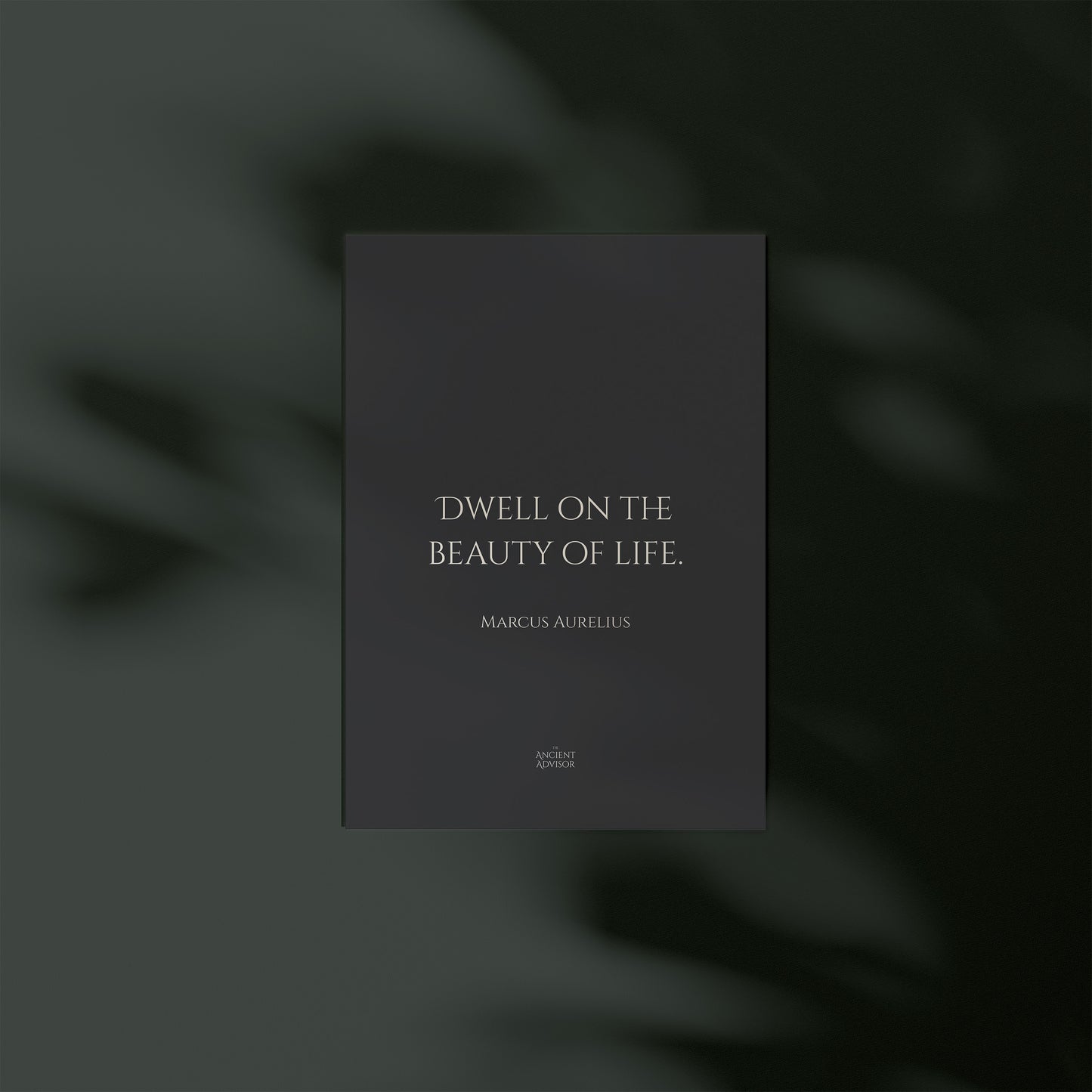 Dwell on the beauty of life. – Stoicism Poster, Stoic Wall Art, Marcus Aurelius Quote Print