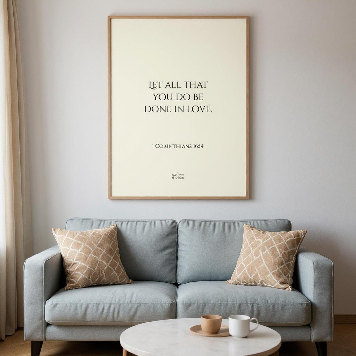 Let all that you do be done in love – Inspirational Bible verse poster, 1 Corinthians 16:14