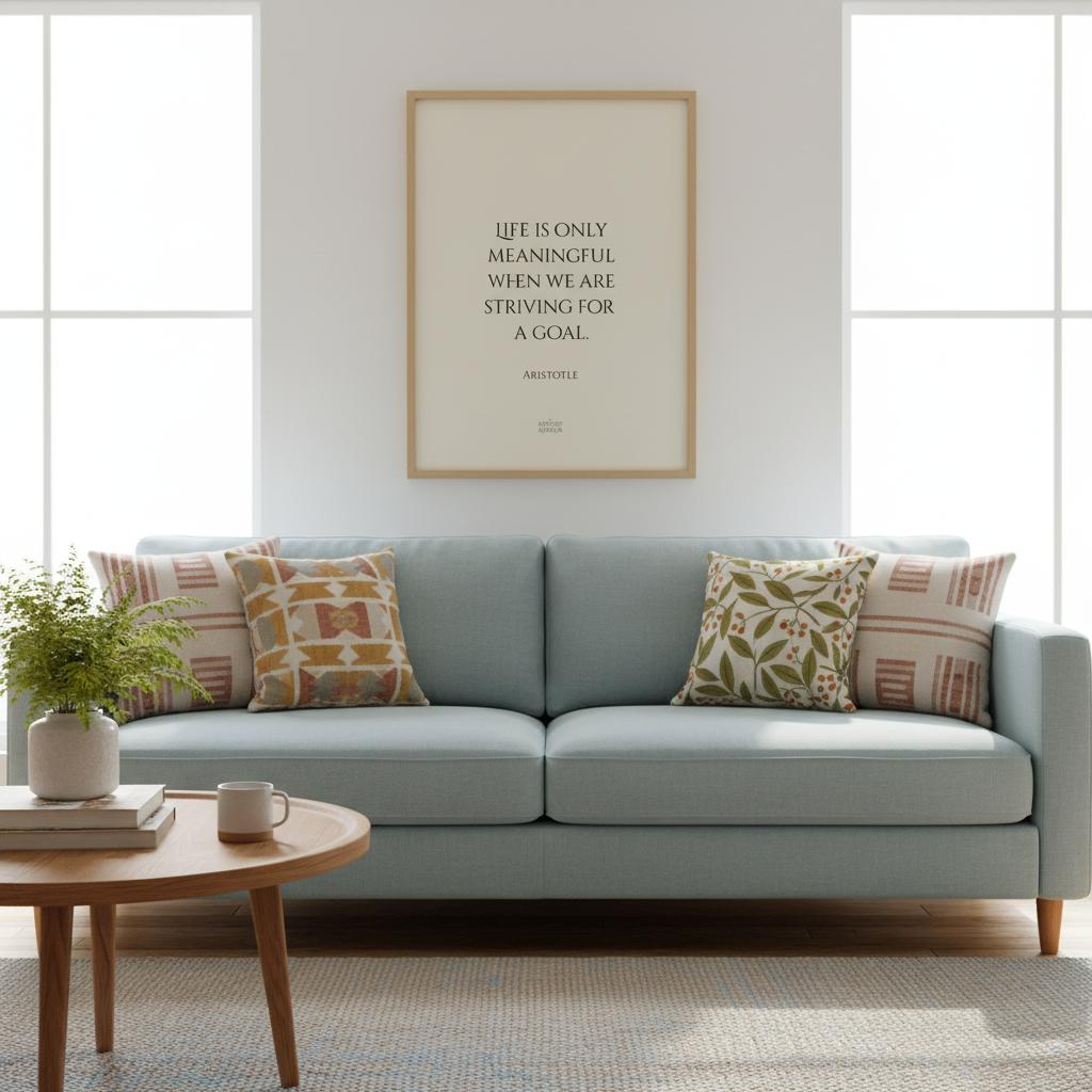 Life is only meaningful when we are striving for a goal – Inspirational Aristotle poster