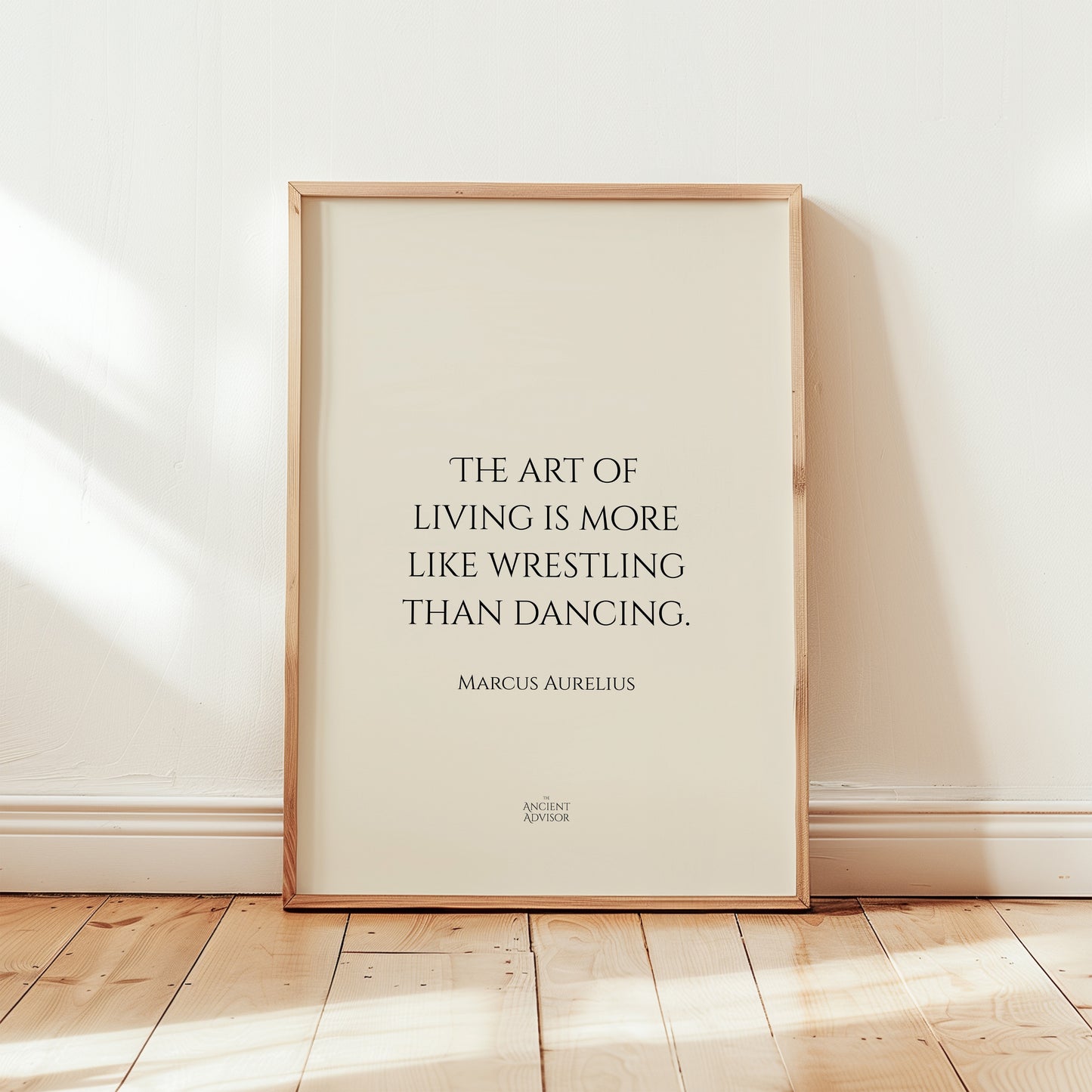 The art of living is more like wrestling than dancing. – Stoicism Poster, Stoic Wall Art, Marcus Aurelius Quote Print