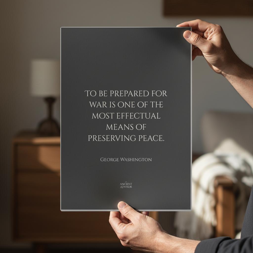 To be prepared for war... inspirational George Washington poster quote