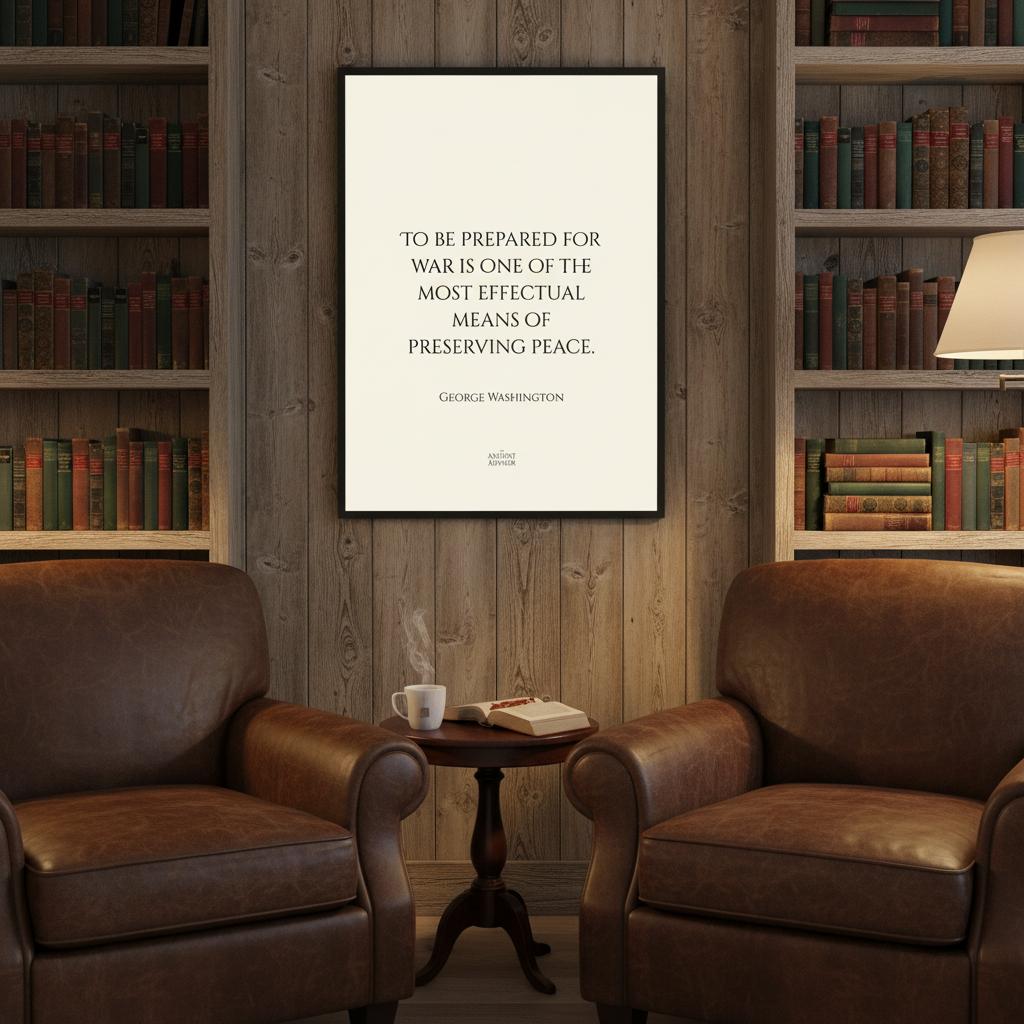 To be prepared for war... inspirational George Washington poster quote