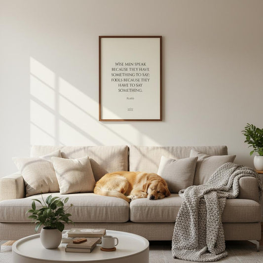 Wise men speak because they have something to say... Inspirational Plato poster