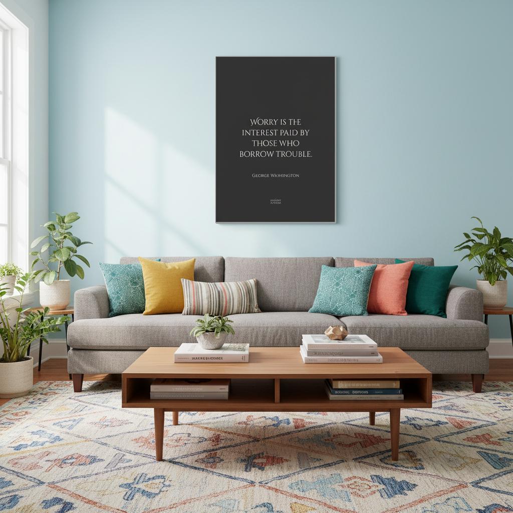 Worry is the interest paid by those who borrow trouble... George Washington poster quote