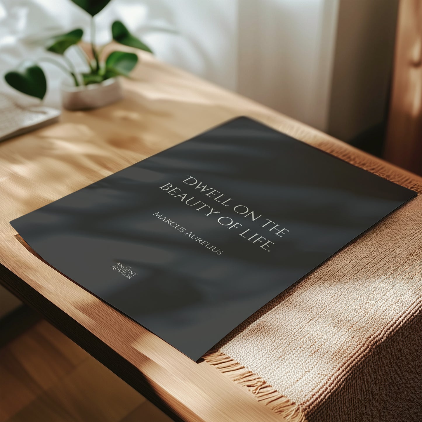 Dwell on the beauty of life. – Stoicism Poster, Stoic Wall Art, Marcus Aurelius Quote Print